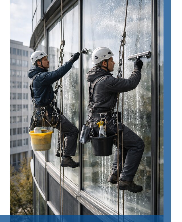 Мойка панорамных окон в Малгобеке от 361 р. заказать у ВЫСОТНИК-Млг