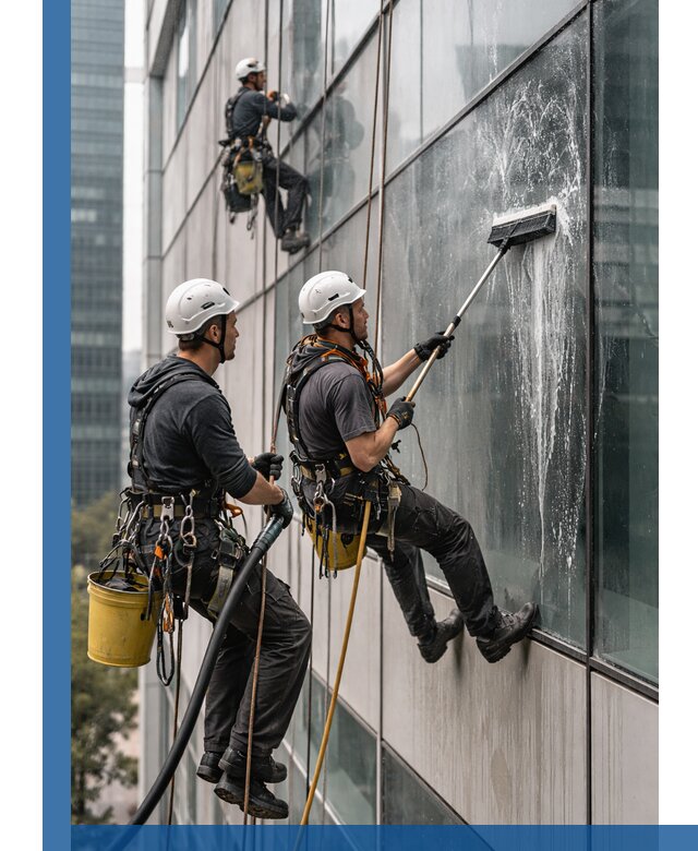 Профессиональная высотная мойка фасадов зданий в Малгобеке