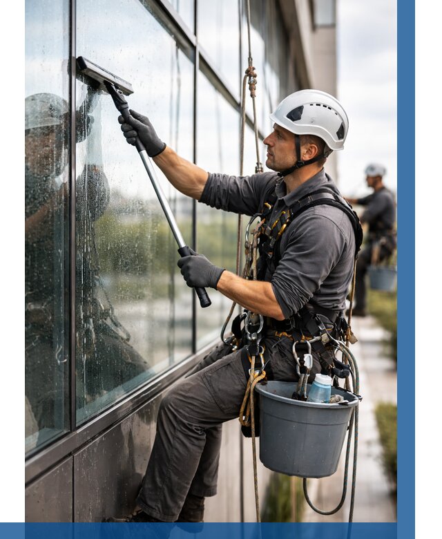 Мойка стеклянных фасадов в Малгобеке от 206 р. | ВЫСОТНИК-Млг