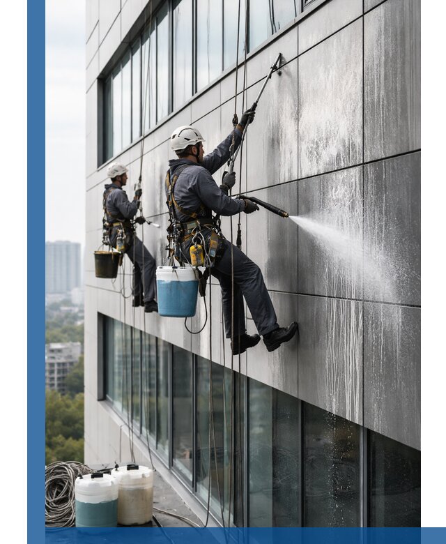 Профессиональная мойка вентилируемых фасадов в Малгобеке