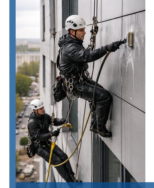 Профессиональная мойка фасада из композита в Малгобеке