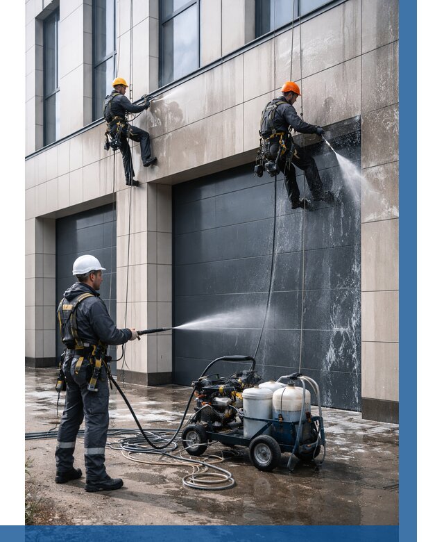 Послестроительная мойка фасада в Малгобеке от 310 р. | ВЫСОТНИК-Млг