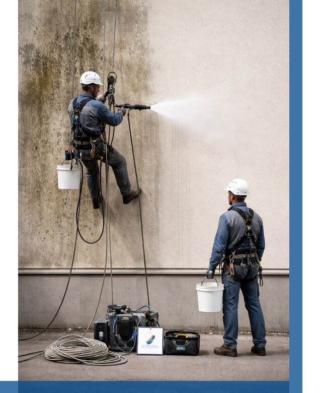 Очистка фасада от плесени в Малгобеке от 310 р. | ВЫСОТНИК-Млг