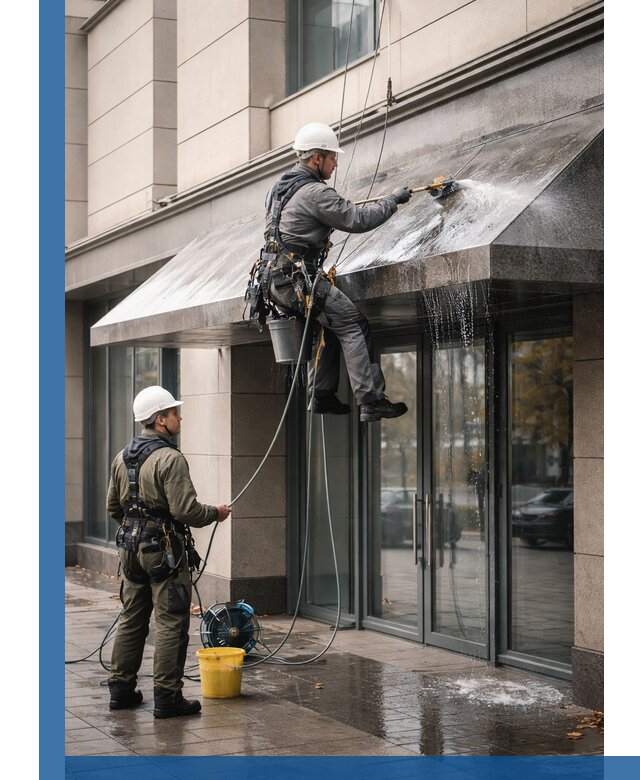 Профессиональная мойка козырьков и навесов в Малгобеке