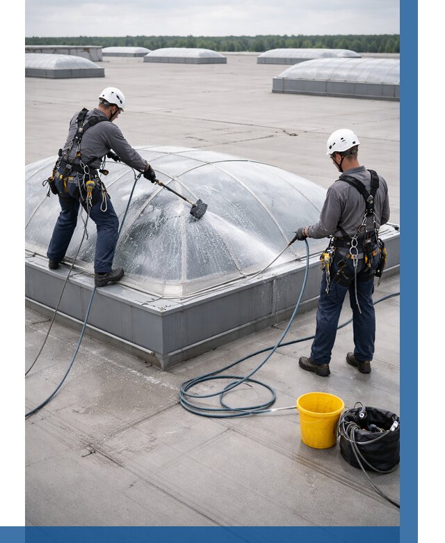 Мойка зенитных фонарей в Малгобеке, заказать от 4643 р. | ВЫСОТНИК-Млг