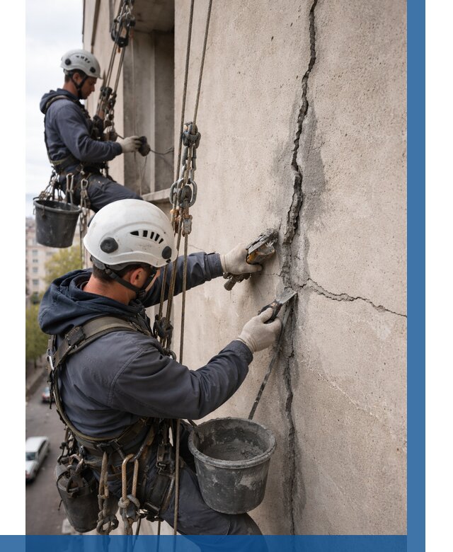 Заделка трещин на фасаде в Малгобеке от 929 р. | ВЫСОТНИК-Млг