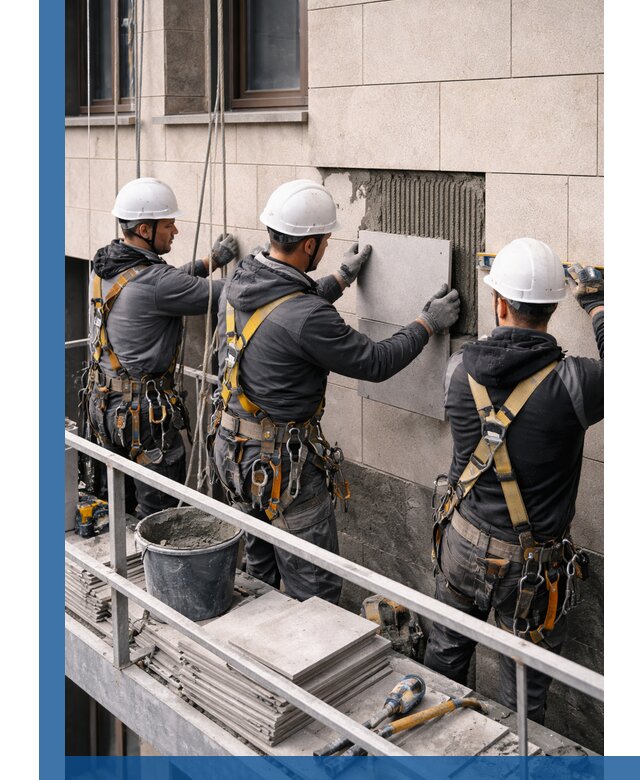 Ремонт облицовки фасада плиткой в Малгобеке с гарантией