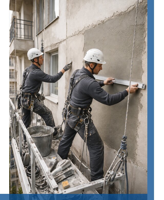 Штукатурка фасада на высоте в Малгобеке от 929 р. | ВЫСОТНИК-Млг