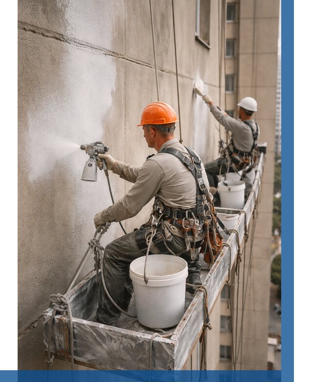 Грунтовка фасада на высоте в Малгобеке от 124 р. | ВЫСОТНИК-Млг