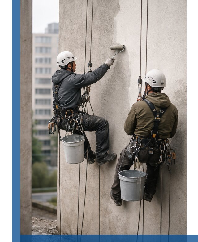 Покраска фасадов высотными альпинистами в Малгобеке с гарантией