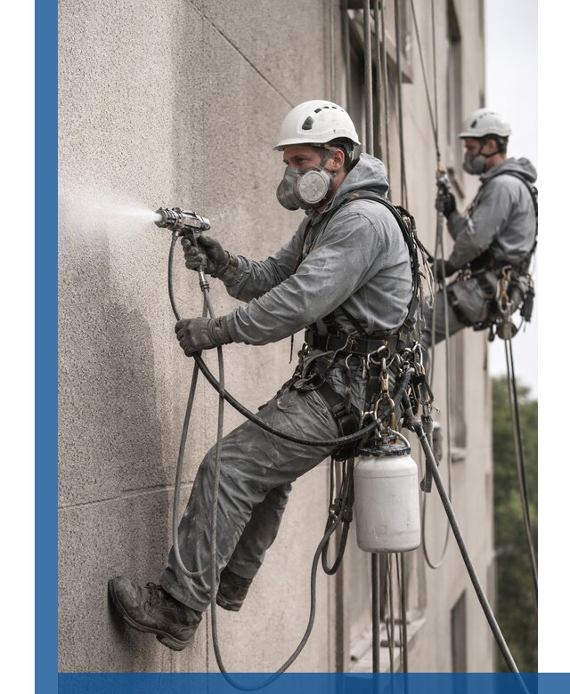 Безвоздушная покраска фасадов зданий в Малгобеке профессионально