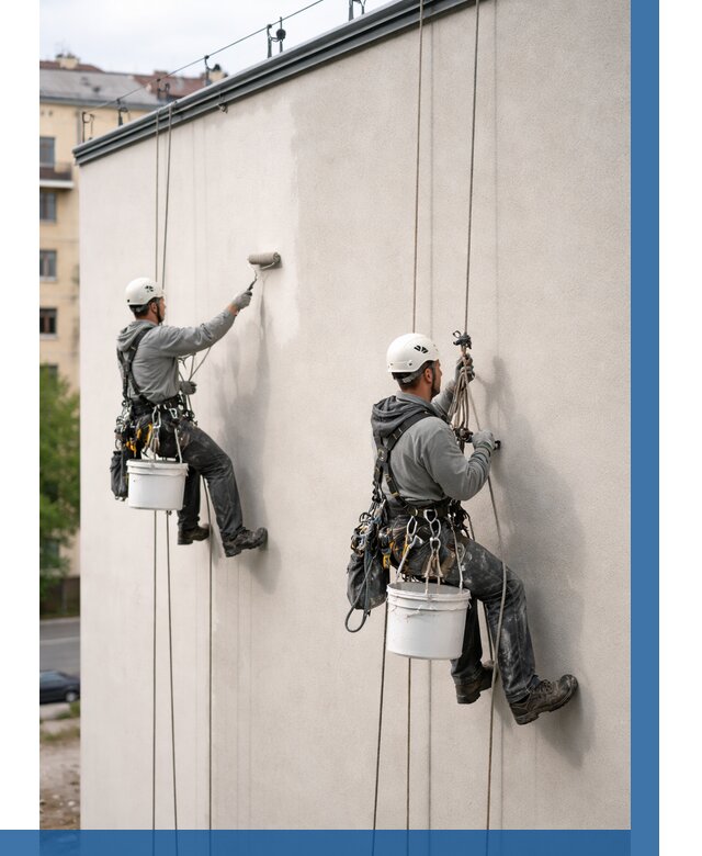 Покраска оштукатуренного фасада в Малгобеке от 330 р. | ВЫСОТНИК-Млг