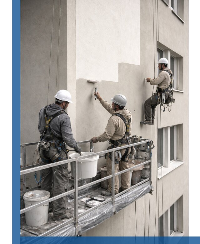 Покраска оштукатуренного фасада в Малгобеке под ключ с гарантией