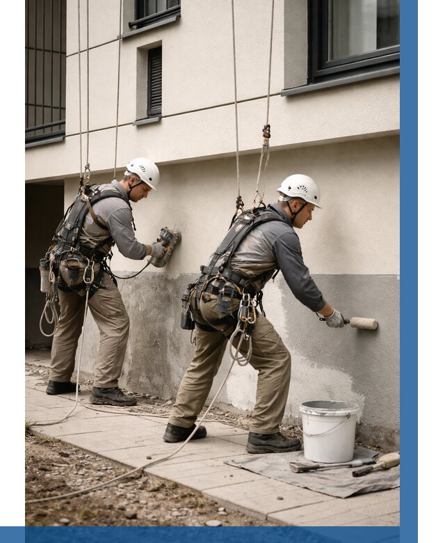 Окраска цоколя здания в Малгобеке от 464 р. под ключ | ВЫСОТНИК-Млг