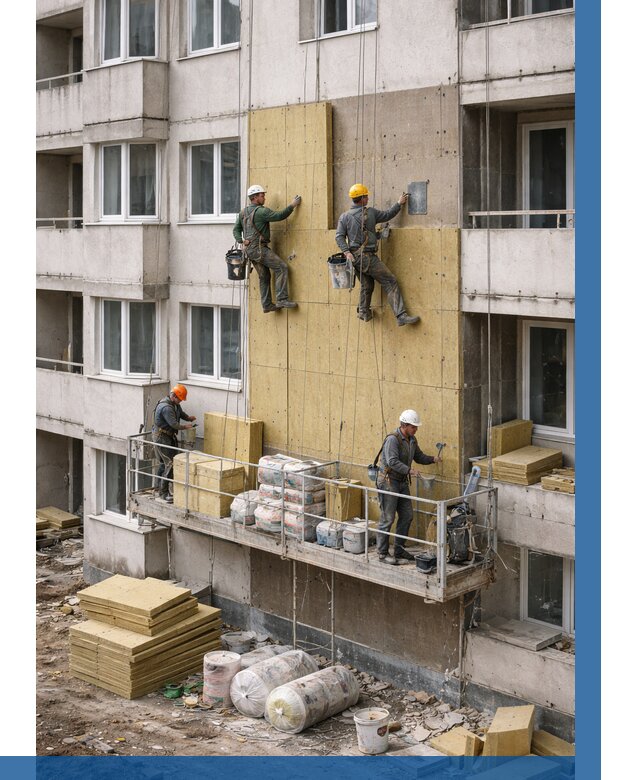 Утепление фасада минватой в Малгобеке от 1548 р. | ВЫСОТНИК-Млг