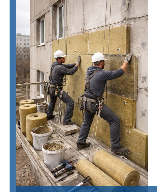 Утепление фасада минватой в Малгобеке под ключ с гарантией