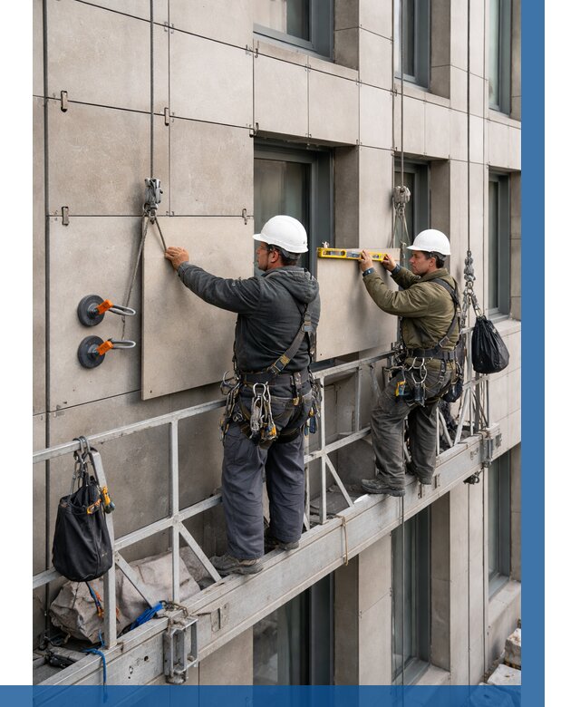 Монтаж керамогранита на фасад в Малгобеке от 2580 р. | ВЫСОТНИК-Млг