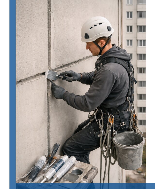 Ремонт межпанельных швов в Малгобеке герметизация и восстановление