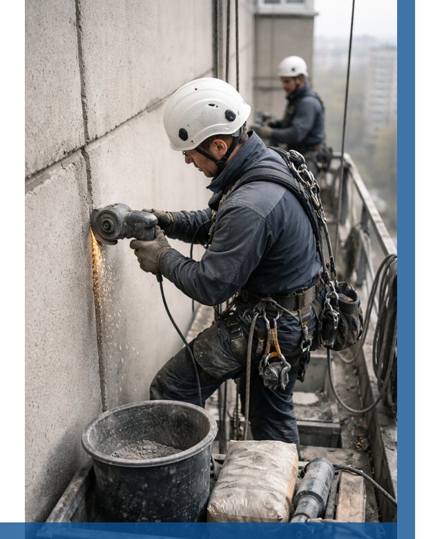 Штробление межпанельных швов в Малгобеке от 1238 р. | ВЫСОТНИК-Млг