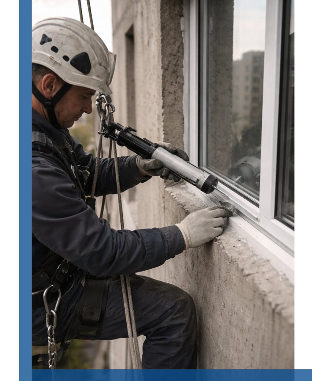 Герметизация оконных швов снаружи в Малгобеке профессионально