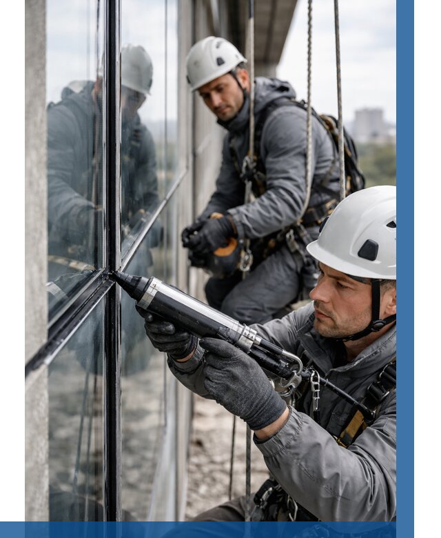 Герметизация витражных швов в Малгобеке от 671 р. | ВЫСОТНИК-Млг