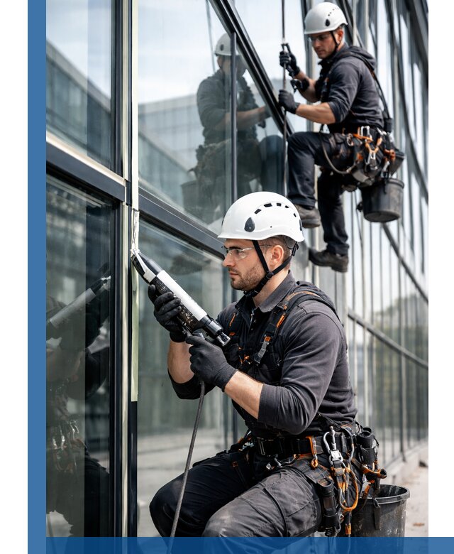 Герметизация витражных швов в Малгобеке для зданий и фасадов