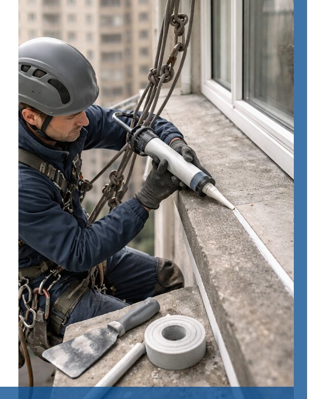 Герметизация балконного козырька в Малгобеке от 4643 р. | ВЫСОТНИК-Млг