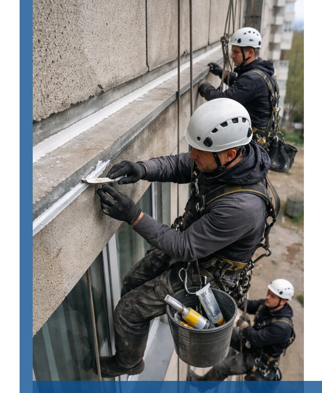 Герметизация примыкания балкона в Малгобеке под ключ с гарантией