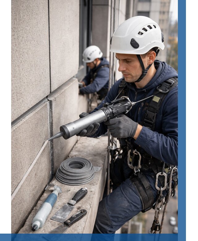 Герметизация деформационных швов фасада в Малгобеке от 722 | ВЫСОТНИК-Млг