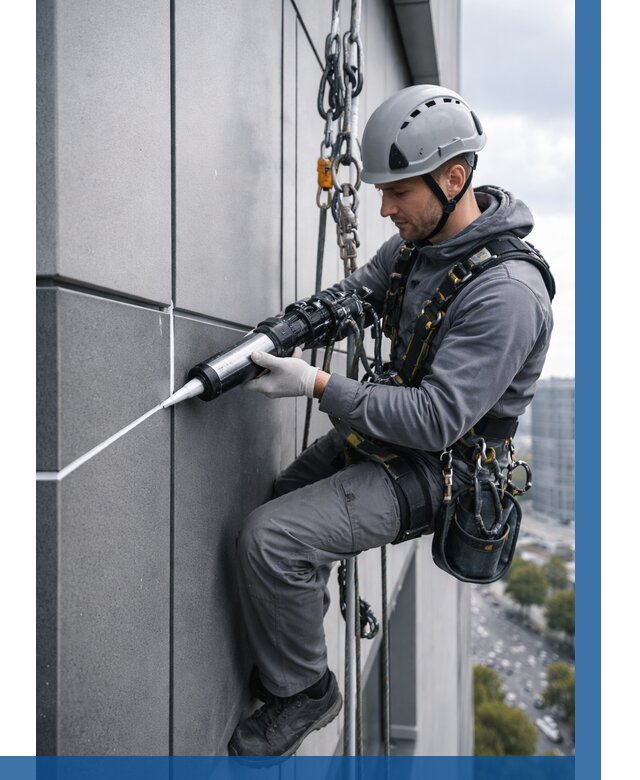 Герметизация стыков фасадных панелей в Малгобеке от 6707 р.| ВЫСОТНИК-Млг