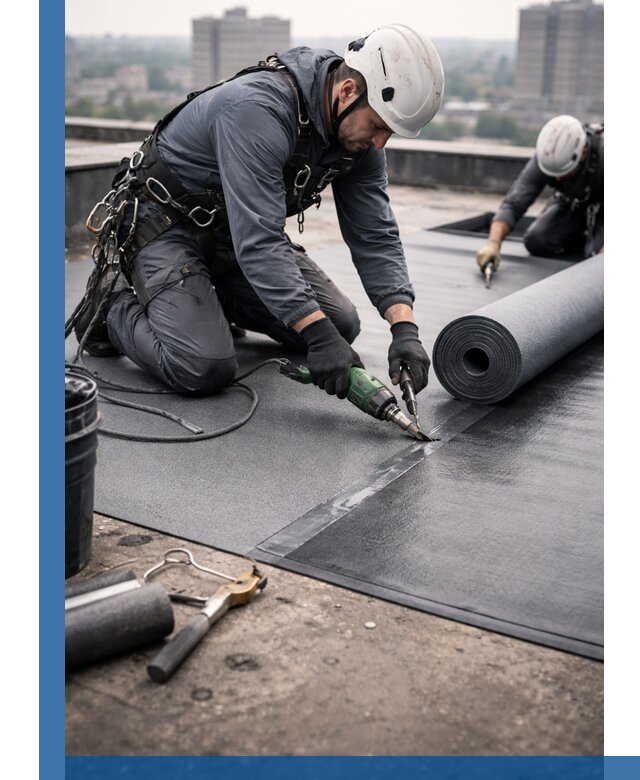 Ремонт мягкой кровли в Малгобеке с выездом промальпинистов