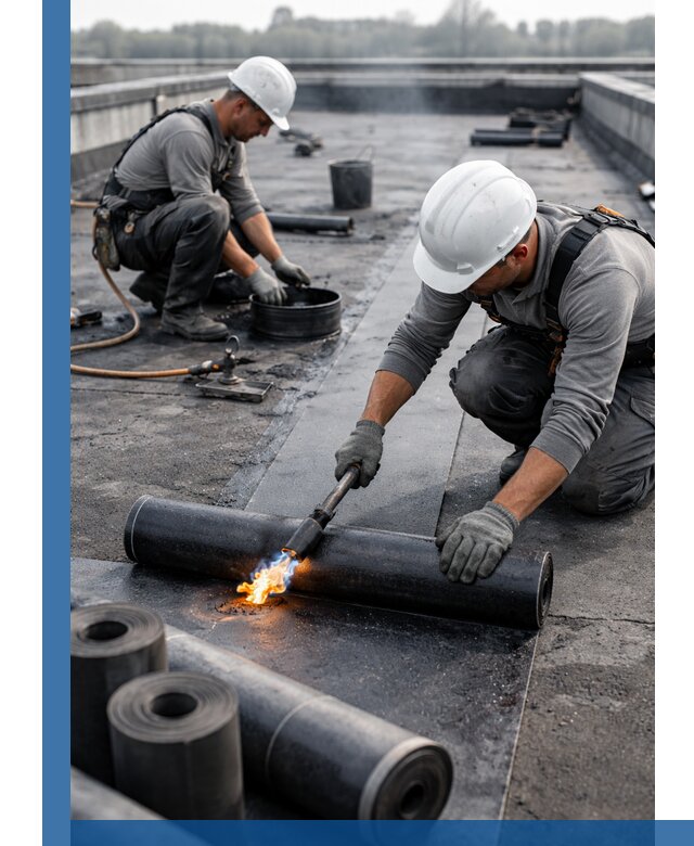 Ремонт рулонной кровли в Малгобеке герметизация и восстановление