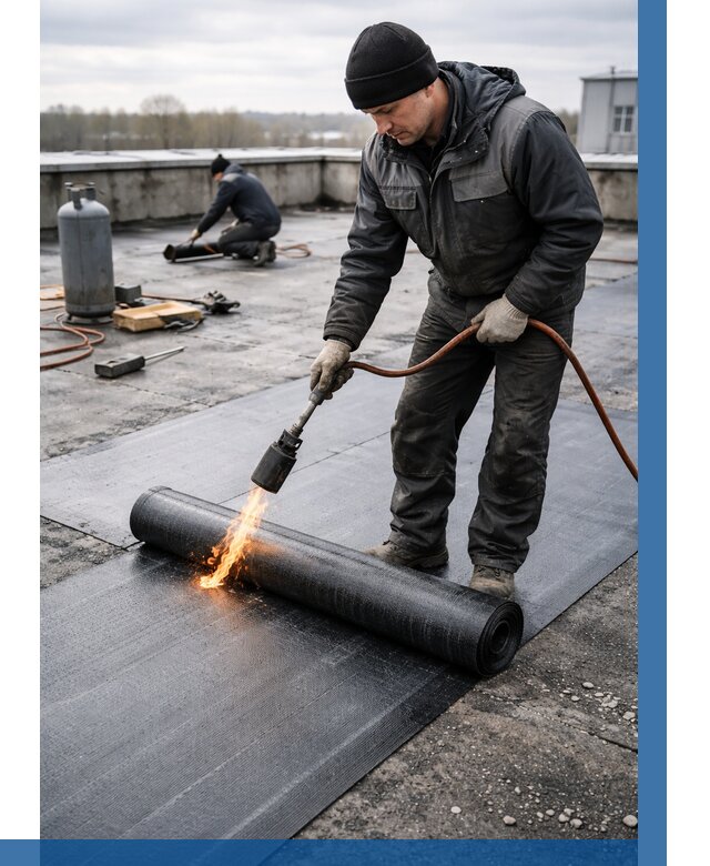 Ремонт наплавляемой кровли в Малгобеке от 722 р. | ВЫСОТНИК-Млг