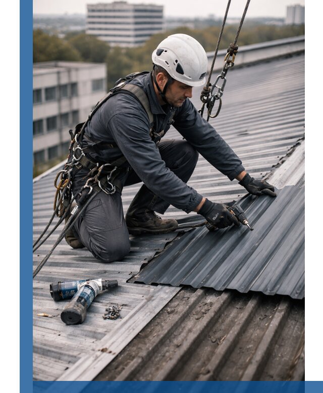 Ремонт профнастила на кровле в Малгобеке, работы под ключ