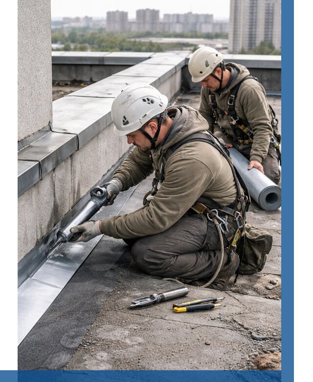 Ремонт кровельных примыканий в Малгобеке от 1238 р. | ВЫСОТНИК-Млг