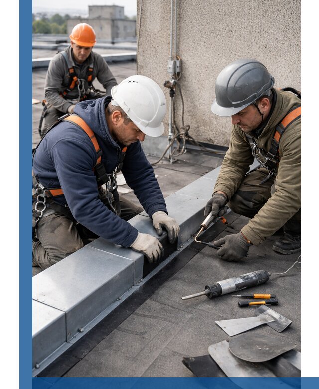 Ремонт кровельных примыканий в Малгобеке профессионально