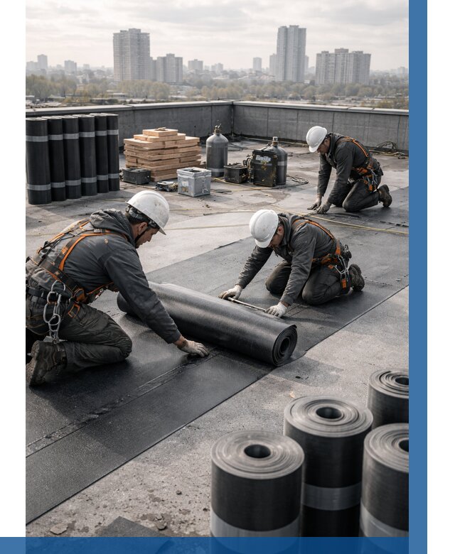 Монтаж мягкой кровли под ключ в Малгобеке от 464 р. | ВЫСОТНИК-Млг