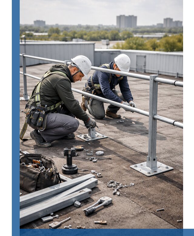 Монтаж кровельного ограждения в Малгобеке под ключ с гарантией