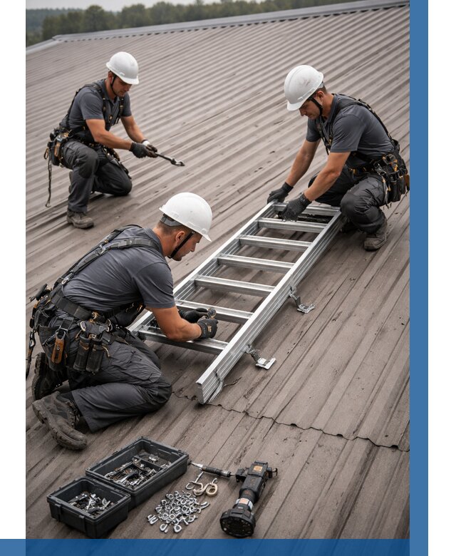 Монтаж кровельной лестницы в Малгобеке от 4643 р. | ВЫСОТНИК-Млг