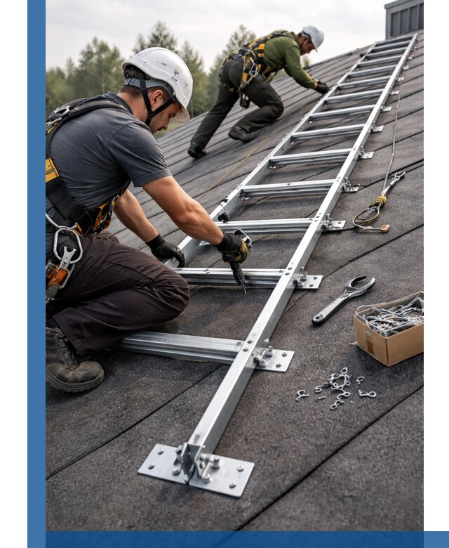 Профессиональный монтаж кровельной лестницы в Малгобеке под ключ