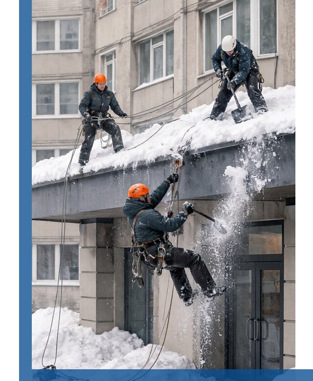 Безопасная очистка навесов от снега в Малгобеке круглогодично