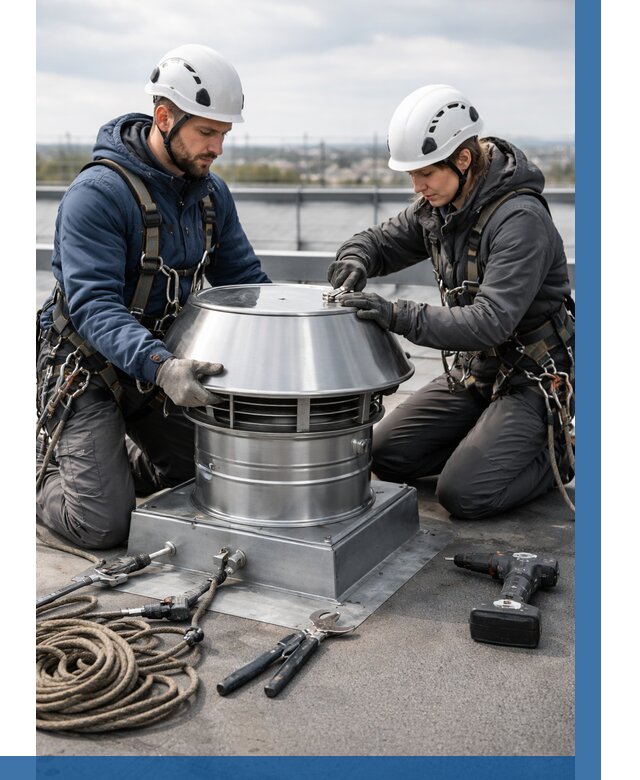 Установка дефлекторов на кровле в Малгобеке от 4643 р. | ВЫСОТНИК-Млг