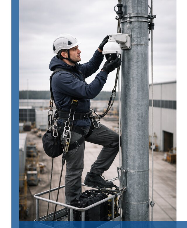 Профессиональная установка видеокамер на мачте в Малгобеке