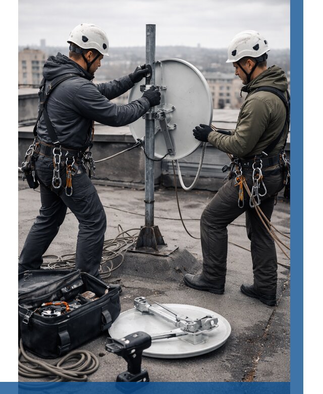 Демонтаж антенн на крыше в Малгобеке от 4643 р. | ВЫСОТНИК-Млг