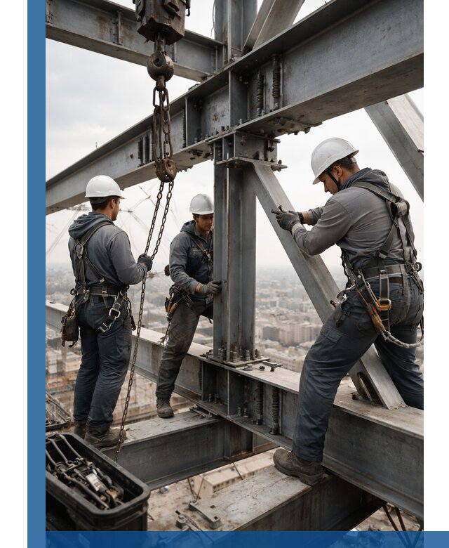 Профессиональный монтаж металлоконструкций на высоте в Малгобеке