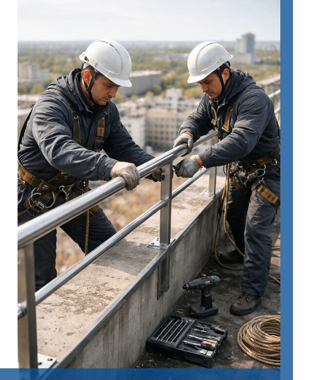 Монтаж перил на высоте в Малгобеке от 2580 р. | ВЫСОТНИК-Млг