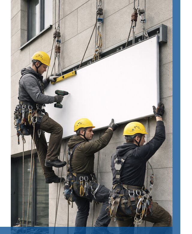 Монтаж рекламной вывески в Малгобеке от 8254 р. | ВЫСОТНИК-Млг