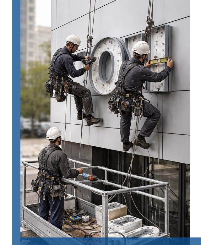 Профессиональный монтаж световых букв в Малгобеке под ключ