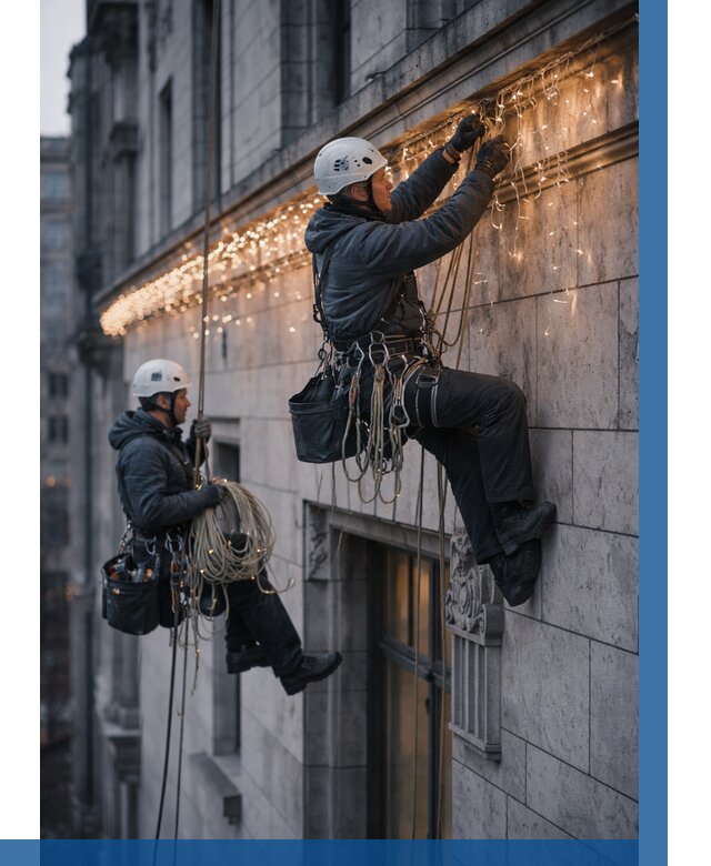 Монтаж новогодней иллюминации в Малгобеке от 8770 р. | ВЫСОТНИК-Млг