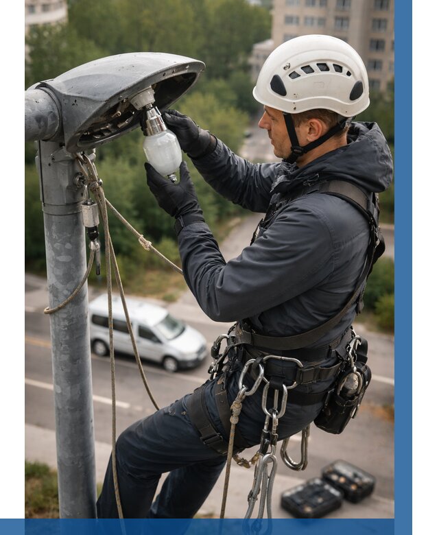 Замена ламп на высоте в Малгобеке от 2580 р. | ВЫСОТНИК-Млг